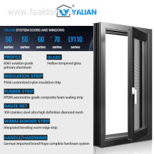Custom Design Alloy Casement Windows Aluminum Swing Open